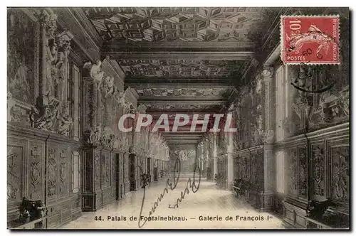 Palais de Fontainebleau Ansichtskarte AK Galerie de Francois 1er