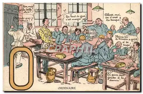 Ansichtskarte AK Illustrateur Ordinaire (cantine cuisine miitaire militaria)