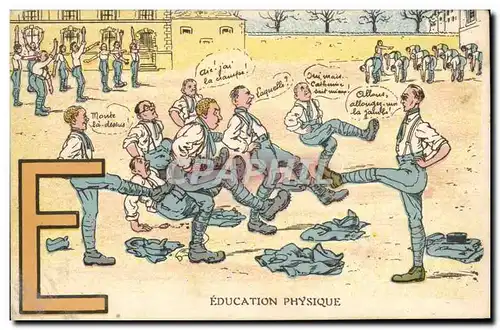 Ansichtskarte AK Illustrateur E Education physique (miitaire militaria)