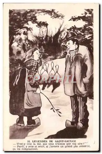 Legendes de Saint Saulge Cartes postales C&#39est y vrai (oies)