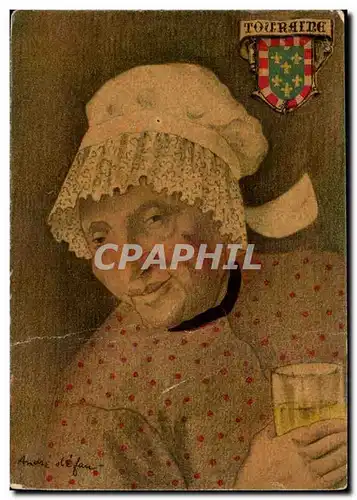 Cartes postales Touraine Femme