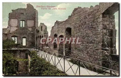 Allemagne Baden Baden Cartes postales Partie im alten Schloss