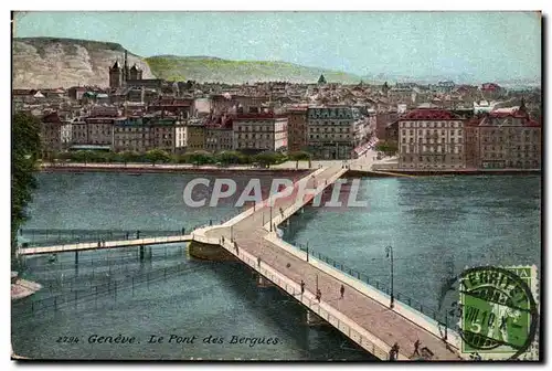 Suisse Geneve Ansichtskarte AK Le pont des Bergues