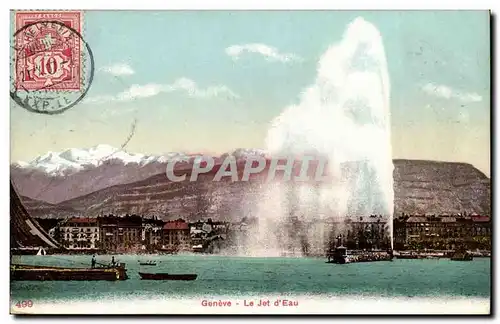 Suisse Geneve Cartes postales Le jet d&#39eau