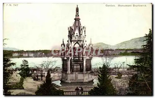 Suisse Geneve Cartes postales Monument Brunswick