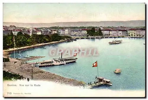 Suisse Geneve Cartes postales Vue sur la rade