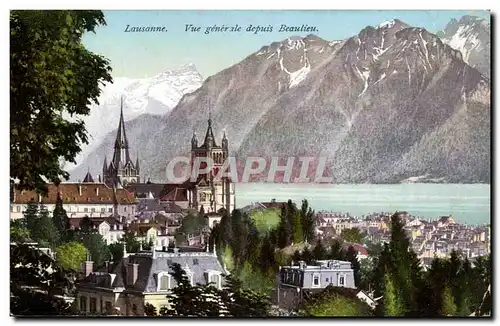 Suisse Lausanne Cartes postales Vue generale depuis Beaulieu