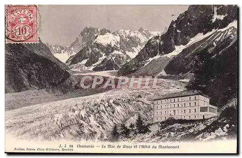 Chamonix Cartes postales La mer de glace et l&#39hotel de Montanvert