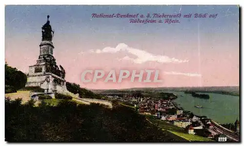 Allemagne Cartes postales National Denkaml Niederwass mit Blidi aud Ruderheim an Rhein