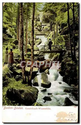 Allemagne Baden Baden Cartes postales Gerstelbach Wasserfalle