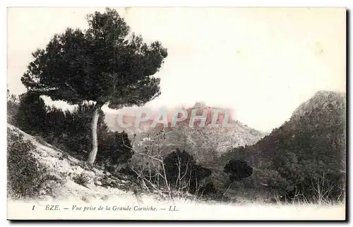 Eze Ansichtskarte AK Vue prise de la grande corniche