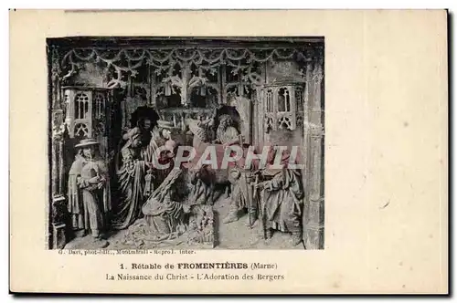 Cartes postales Retable de Fromentieres La naissance du christ l&#39adoration des bergers