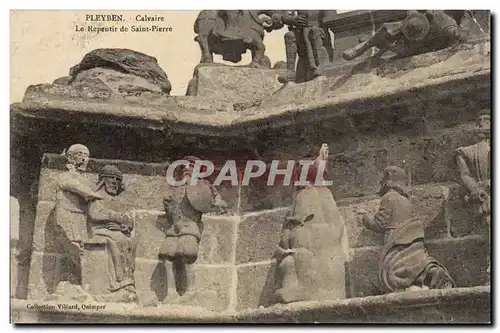 Pleyren Cartes postales Calvaire Le repentir de Saint Pierre