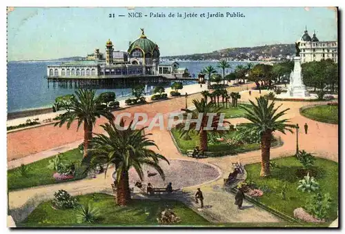 Nice Cartes postales Palais de la jetee et jardin public