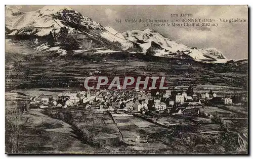 Vallee du champsaur St Bonnet Cartes postales Vue generale Le Drac et le Mont Chaillol