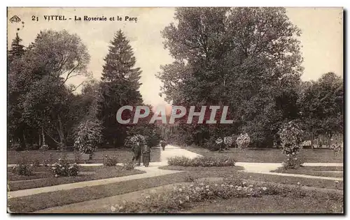 Vittel Ansichtskarte AK La roseraie et le parc