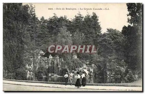 Bois de Boulogne Ansichtskarte AK La grande cascade