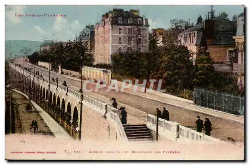 Pau Cartes postales Avenue Leon Say et boulevard des Pyrenees