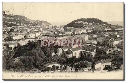 Nice Cartes postales Panorama Le chateau et le Mont Boron