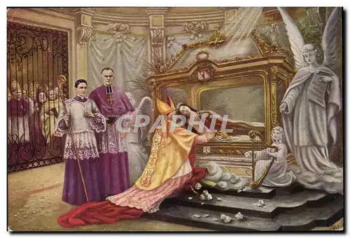 Cartes postales DEvant la chasse de St Therese de 'enfant Jesus CArdinal VICO legat du pape