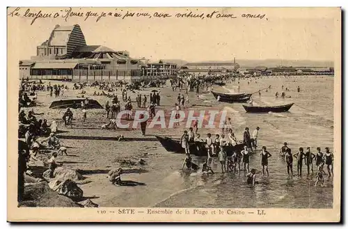 Sete Cartes postales Ensemble de la plage et le casino