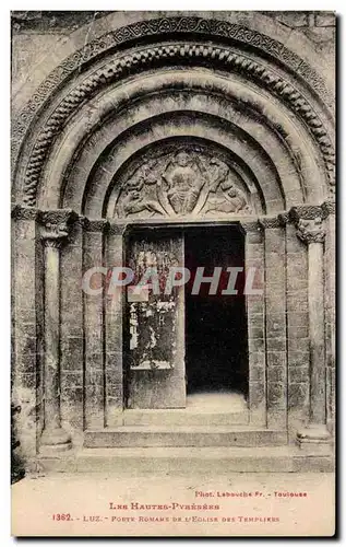 Luz Ansichtskarte AK Porte romane de l&#39eglise des templiers