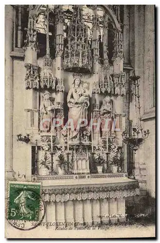 Saint Florentin Cartes postales Interieur de l'eglise Retable de 'autel de la vierge