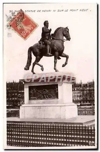 Paris Ansichtskarte AK Statue de Henti II sur le pont Neuf