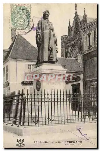 Sens Ansichtskarte AK Statue du baron Thenard