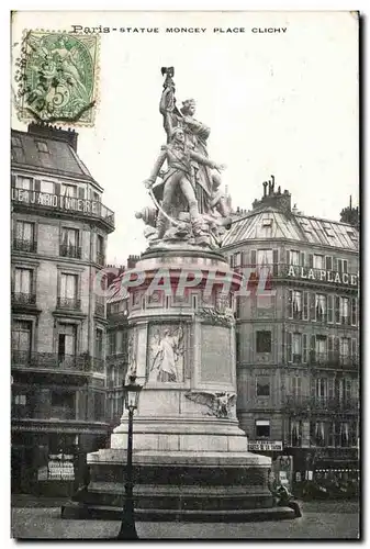 Paris Cartes postales Statue Moncey Place Clichy (18eme)