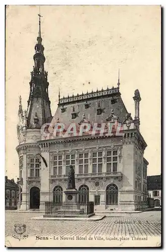 Sens Cartes postales Le nouvel hotel de ville facade place Thenard