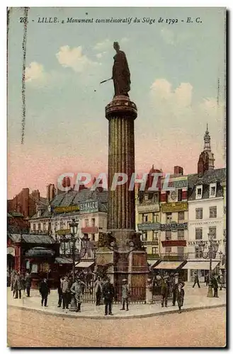 Lille Cartes postales Monument commemoratif du siege de 1792 (Revolution)