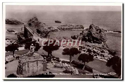 Biarritz Cartes postales Monument aux morts Rocher de la vierge