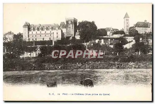 Pau Ansichtskarte AK Le chateau (vue prise du Gave)