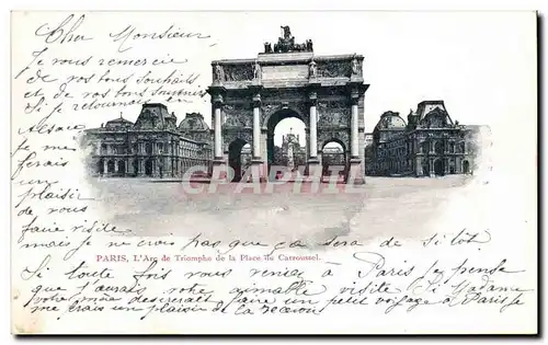 Paris (1er) Cartes postales L&#39arc de triomphe de la place du Carroussel (Louvre)