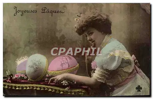 Cartes postales Fantaisie Joyeuses Paques Oeufs