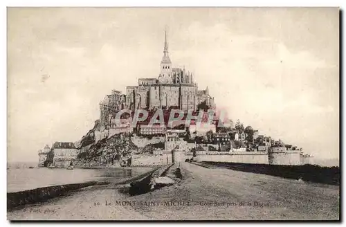 Mont Saint Michel Ansichtskarte AK Cote sud pris de la digue