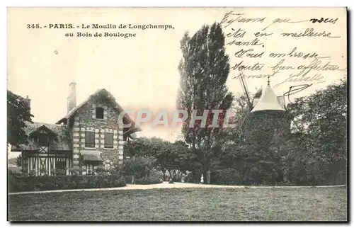 Paris (16eme) Cartes postales Le moulin de Longchamp au Bois de Boulogne