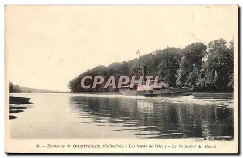 Cartes postales Environs de Ouistreham Cartes postales Les bords de l'Orne Le paquebot du Havre