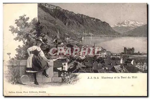Suisse Cartes postales Montreux et la dent du midi