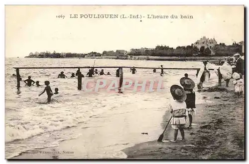 Le Pouliguen Ansichtskarte AK L&#39heure du bain