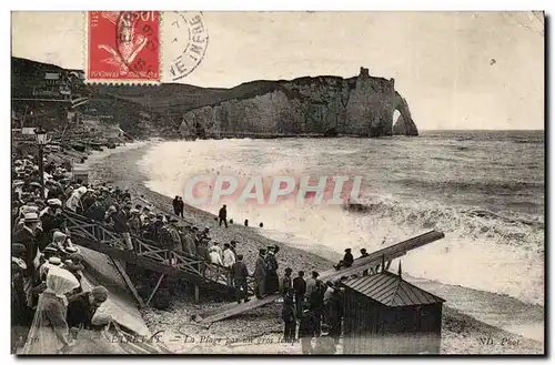 Etretat Cartes postales La page par un gros temps