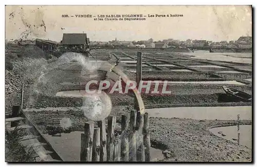 Ansichtskarte AK Vendee Les SAbles d&#39olonne Les parcs a huitres et les chalets de degustation (peche osteicult