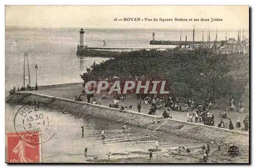 Royan Ansichtskarte AK Vue du sqaure Botton et les deux jetees