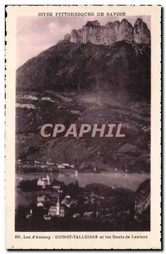 Lac d&#39Annecy Ansichtskarte AK Duingt Talloires et les dents de Lanfont