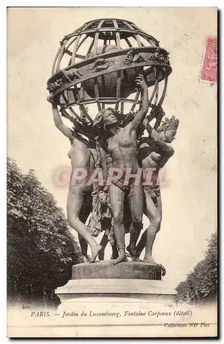 Paris (6eme) Ansichtskarte AK Jardin du Luxembourg Fontaine Carpeaux (deytail)