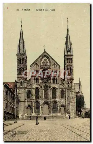 Reims Ansichtskarte AK Eglise Saint Remi (carte toilee)