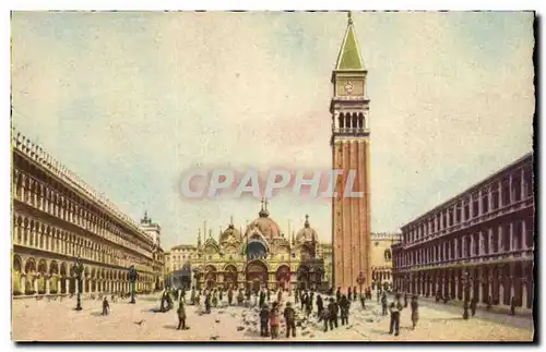 Cartes postales Fantaisie Venise Piazza S Marco Italie Italia