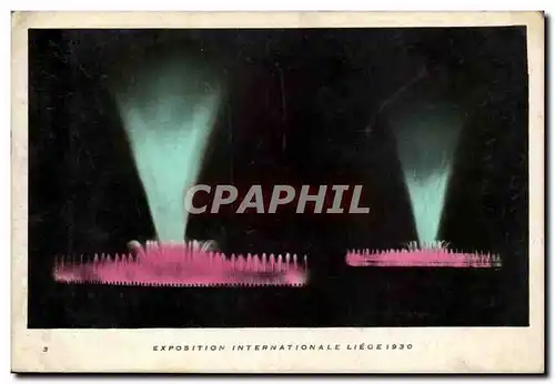 Cartes postales Fantaisie Exposition internationale de Liege 1930 (au dos dessin a la main naif enfants bebe)