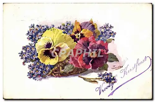 Cartes postales Fantaisie Fleurs